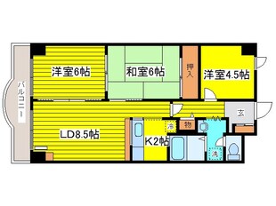 環状通東駅 徒歩1分 9階の物件間取画像